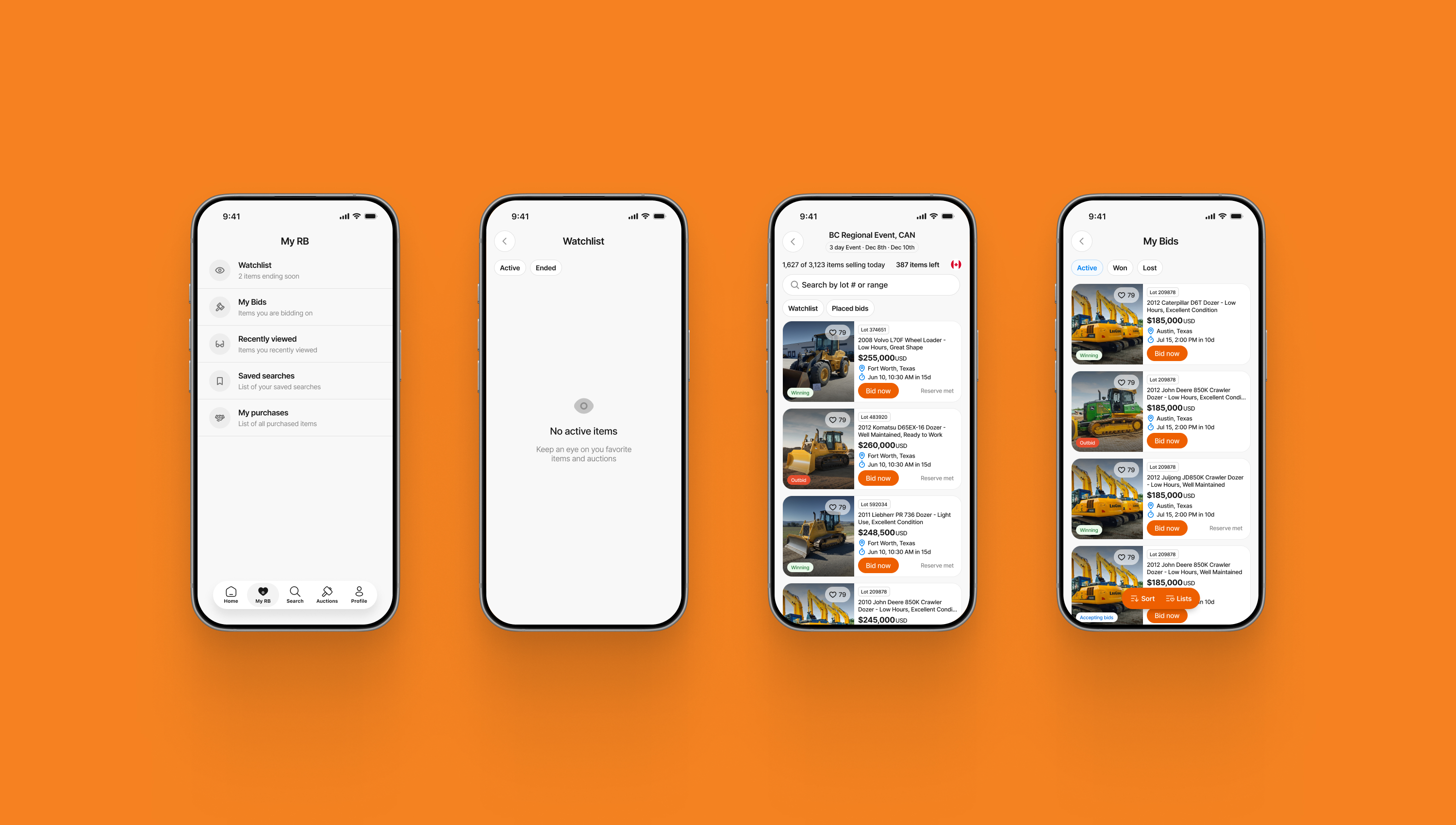 Design process and final screens